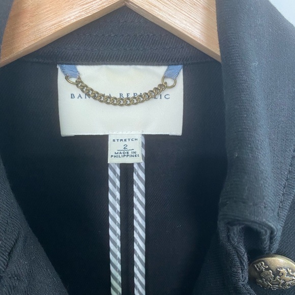 Banana Republic | Double breasted black coat | Size 2 - Picture 4 of 7